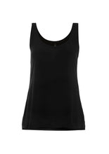 Charger l&#39;image dans la galerie, Oreka Kouture propose ce debardeur noir en Tencel TM mélangé. 50% Coton peigné biologique certifié GOTS 50%Tencel TM Lyocell
